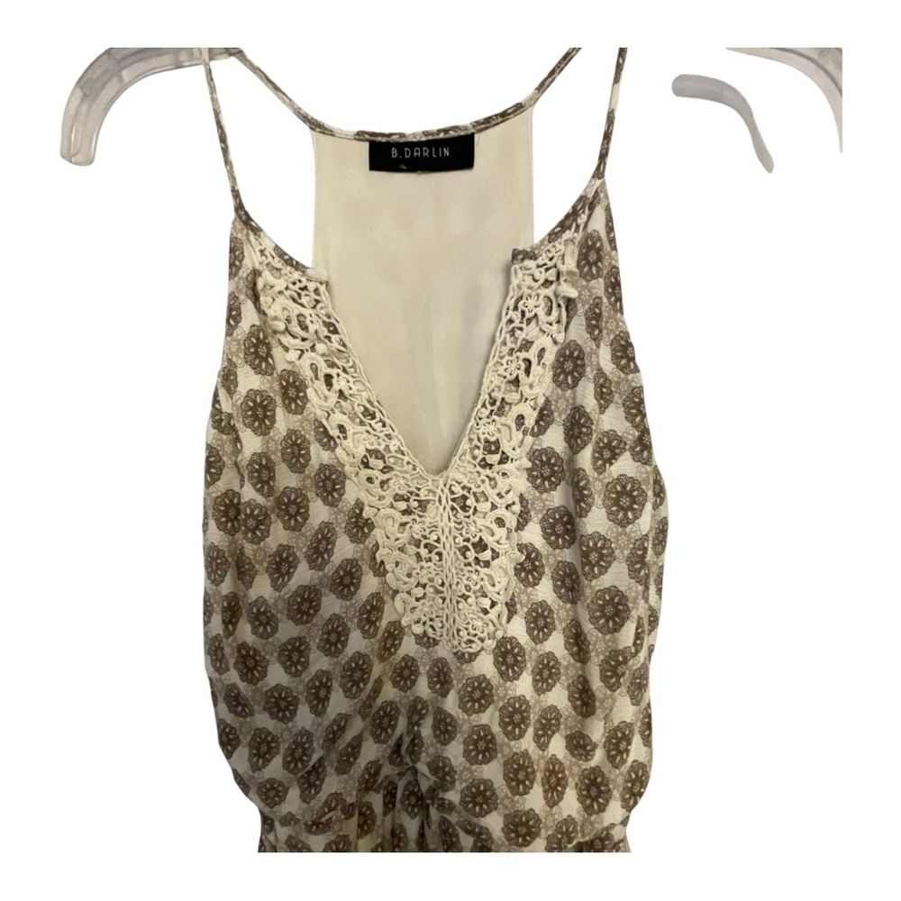 B Darlin Brown Sleeveless Spaghetti Strap Maxi Sundress - Picture 3 of 4